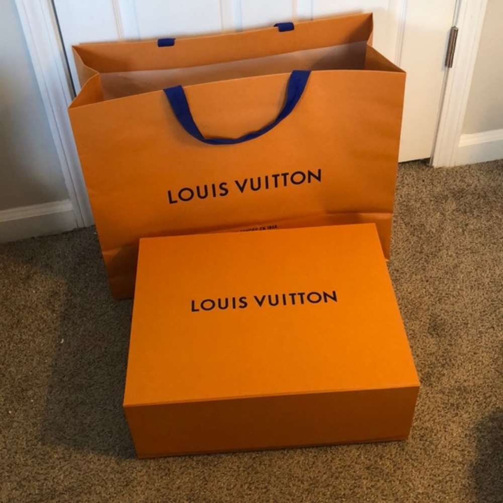 LOUIS VUITTON SHOPPING BAG AND SHOE BOX